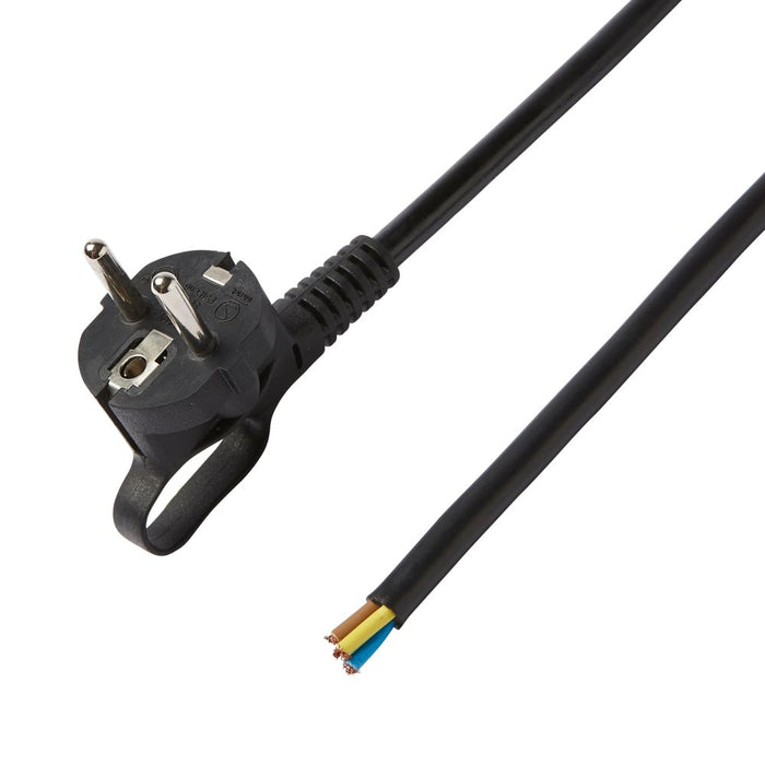 H05VVF Cord for apparatus with earthing 3G 1.5mmÂ² 16A 3m black