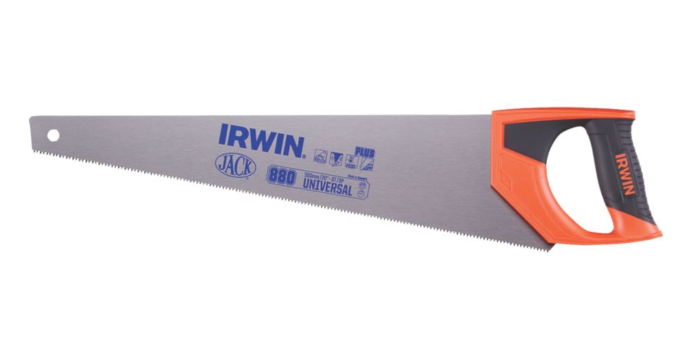 Irwin Jack - Serrucho para madera de 8 dientes por pulgada, 20" (500 mm)