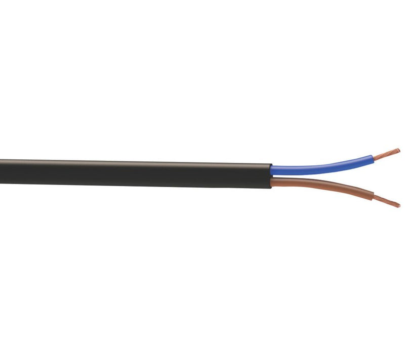 Time - Cable flexible 2192Y, 2 conductores, 0,75 mm², negro, bobina de 10 m