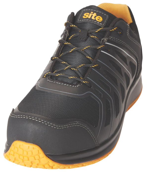 Site Edenite, zapatillas de seguridad, negro/gris, talla 10
