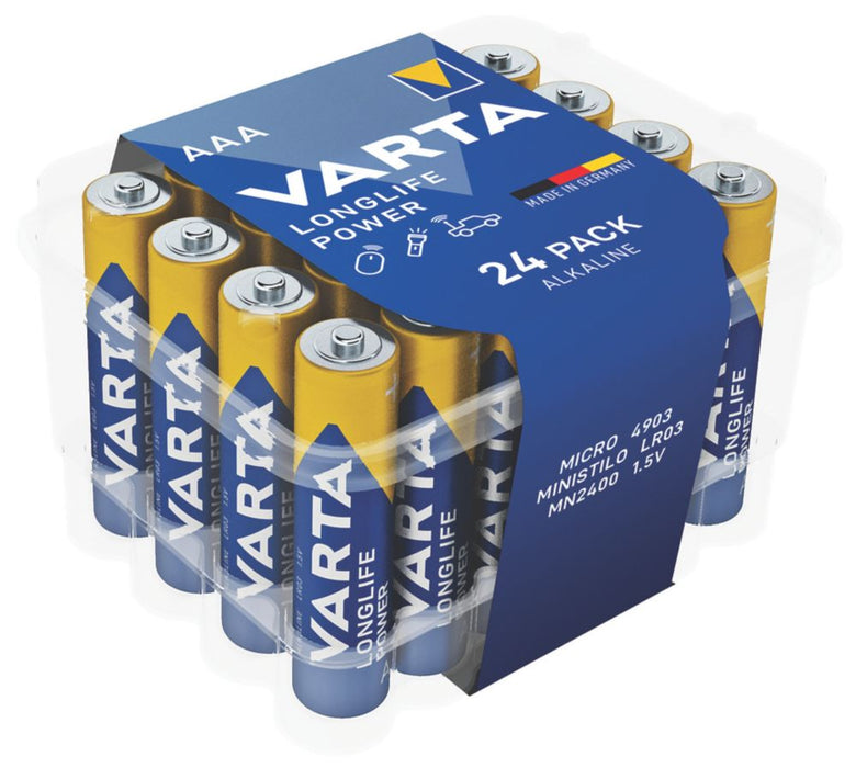 Baterie AAA Varta Longlife Power wysokoenergetyczne 24 szt. w opakowaniu