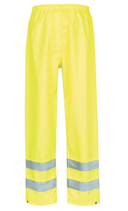 Site Huske, sobrepantalón de alta visibilidad con cintura elástica, amarillo, talla XXL (cintura 28", largo 47")