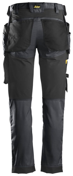 Snickers AllroundWork, pantalón elástico, gris/negro (cintura 35", largo 30")