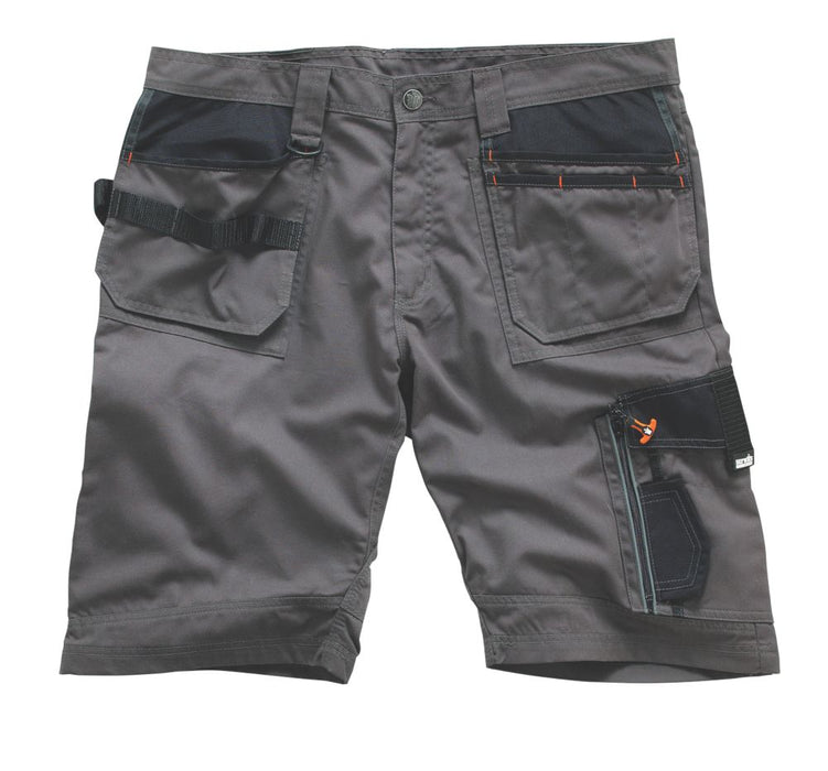 Scruffs 3D Trade, pantalón corto, pizarra (cintura 40")