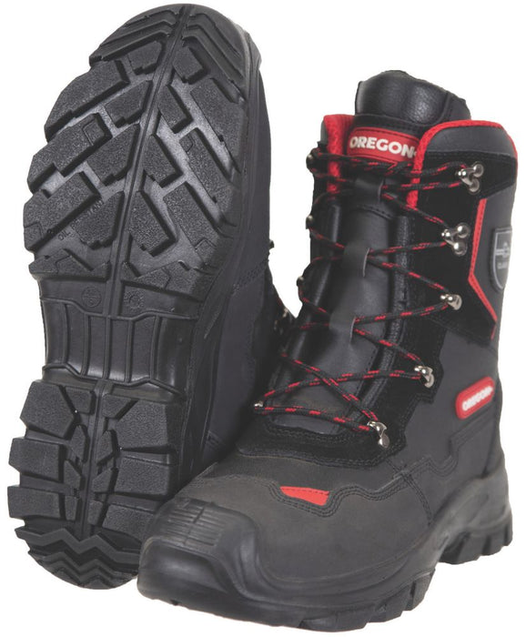 Chaussures de sécurité montantes pour le tronçonnage Oregon Yukon noires pointure 39