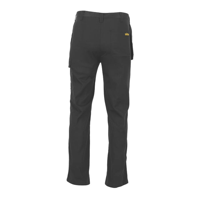 Pantalones Site Dunbar con bolsillos de pistolera, negros, talla 42, largo 81 cm