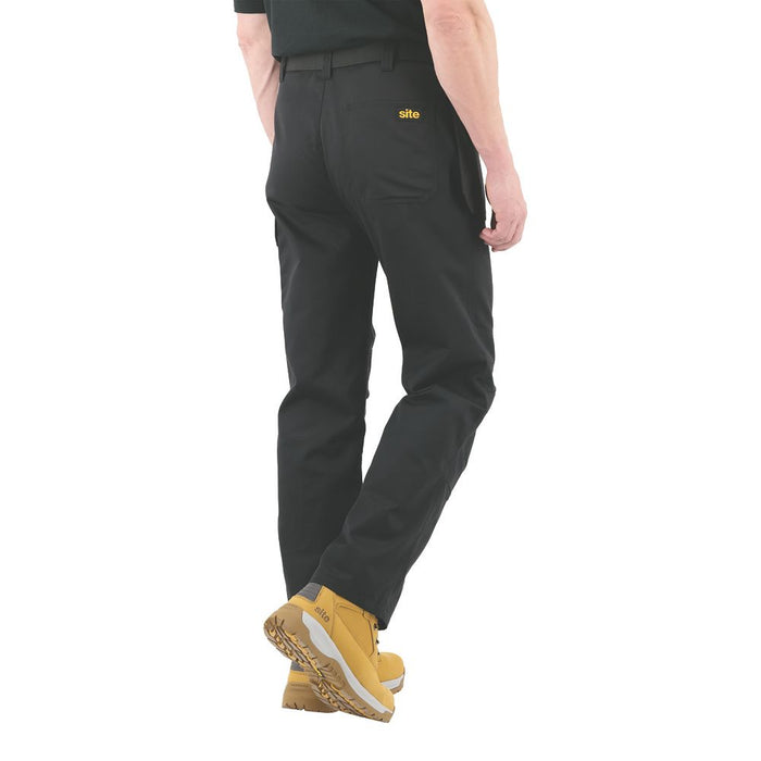 Pantalon de travail à poches Site Dunbar, noir, taille 42, longueur 81 cm
