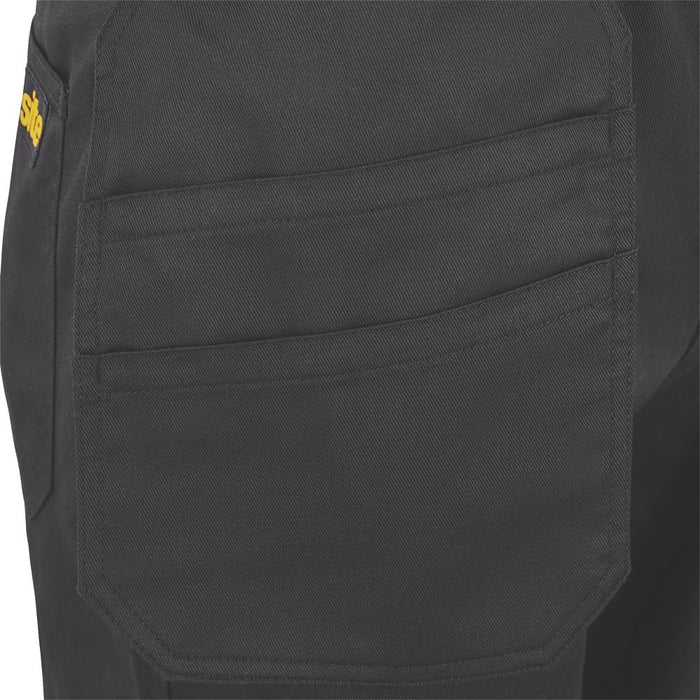 Pantalones Site Dunbar con bolsillos de pistolera, negros, talla 42, largo 81 cm