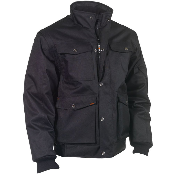 Herock Balder, chaqueta impermeable, negro, talla XL (pecho 43")