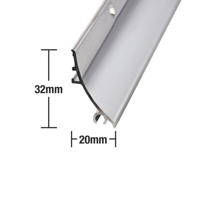 Stormguard - Deflector de lluvia de aluminio pulido, 0,84 m