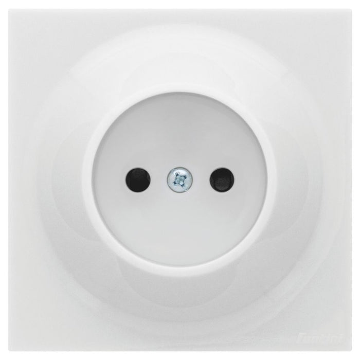 Fontini Neo Evo 16A 1-Gang Surface 2P Recessed Socket Without Earth Pin With Frame White
