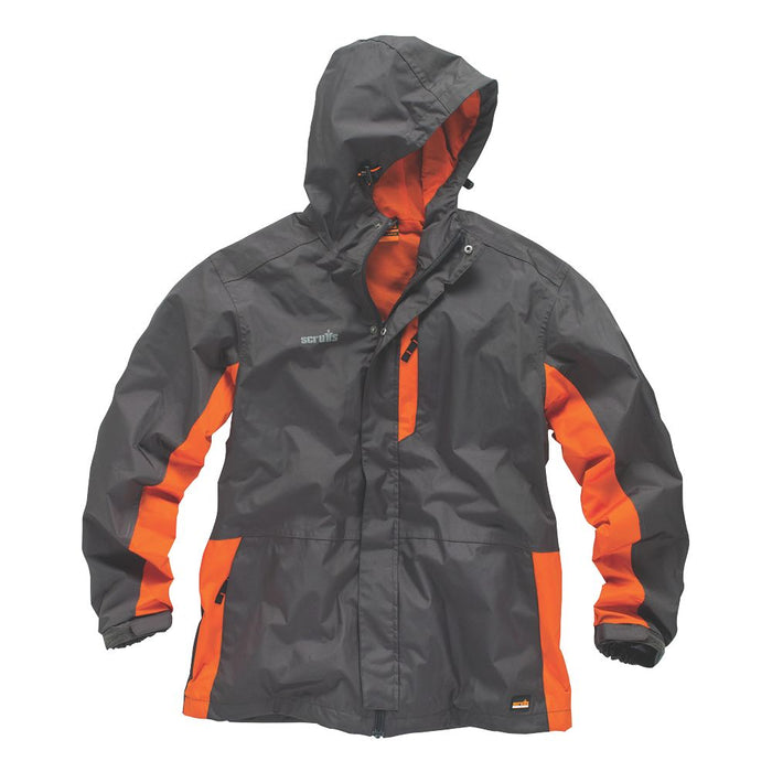 Scruffs Worker, chaqueta, grafito/naranja, talla XL (pecho 48")
