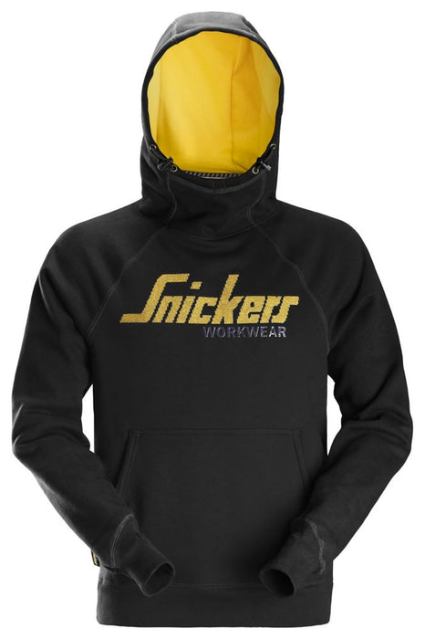 Bluza z kapturem Snickers Logo czarno-żółta S obwód klatki piersiowej 91 cm
