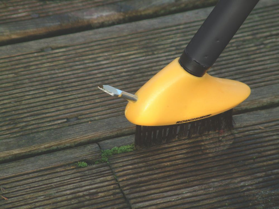 Roughneck - Cepillo de alambre para terrazas de plástico