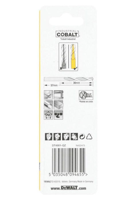 DeWalt  DT4900-QZ Straight Shank Cobalt HSS Drill Bits 2 x 49mm 2 Pack