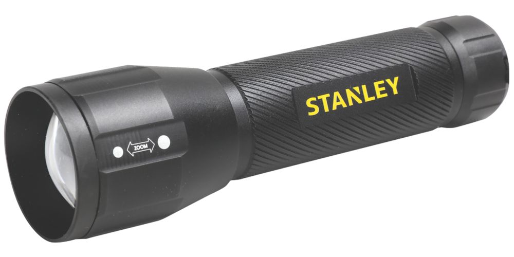 Stanley   LED Aluminium Flashlight Black 300lm