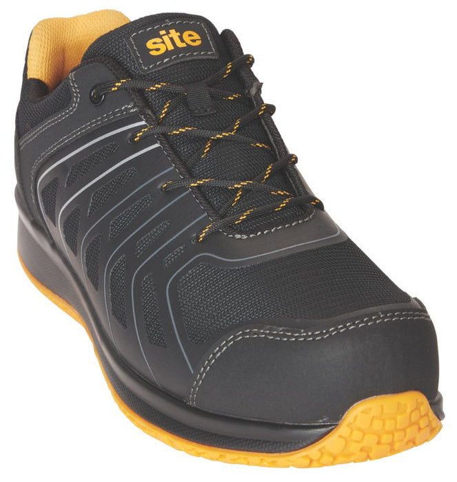 Site Edenite, zapatillas de seguridad, negro/gris, talla 9