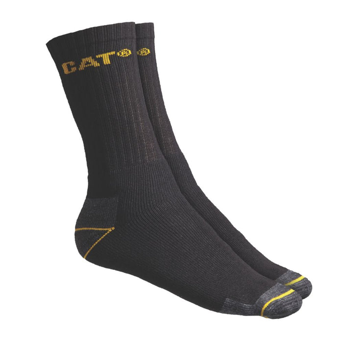 CAT, calcetines para botas de trabajo, negro, talla 11-14, 3 pares