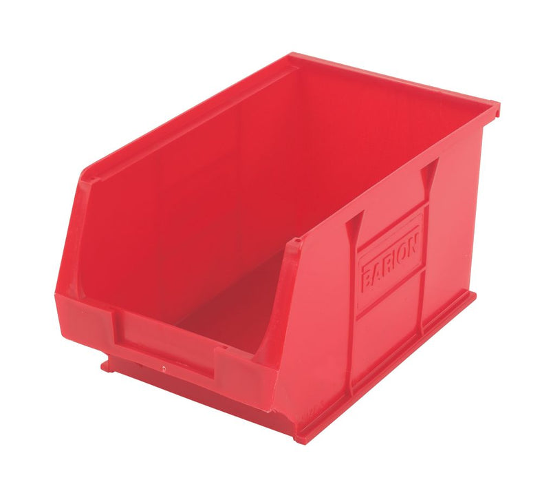 Barton - Pack de 10 contenedores de almacenaje TC3 semiabiertos en rojo de 4,6 l