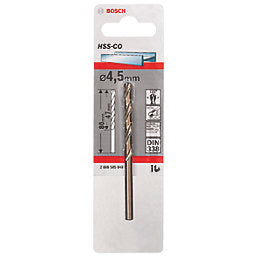 Wiertło HSS z trzpieniem prostym Bosch Twist Cobalt 2608585849 4,5 x 80 mm