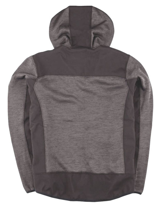Sweat à capuche tricoté Softshell Site Rowan gris foncé / noir taille M, tour de poitrine 38-40"