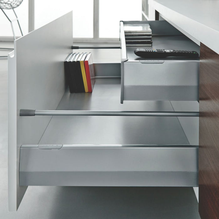 Hafele Shelf Rails Hafele Drawer Rail Set Grey 450mm 2 Pack — Screwfix EU