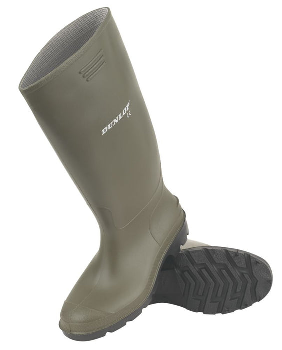 Dunlop Pricemaster, botas de agua sin metal, sin elementos de seguridad, verde, talla 8