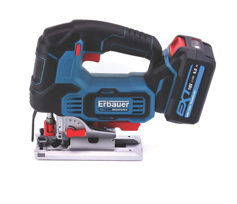 Erbauer EJS18-Li 18V 1 x 4.0Ah Li-Ion EXT Brushless Cordless Jigsaw