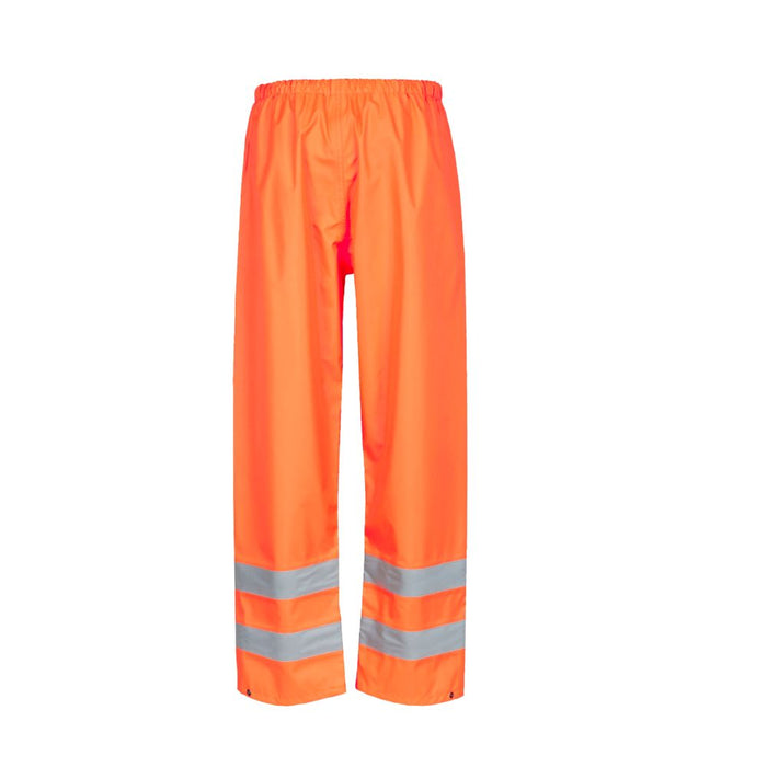 Site Huske, sobrepantalón de alta visibilidad con cintura elástica, naranja, talla L (cintura 26", largo 44")