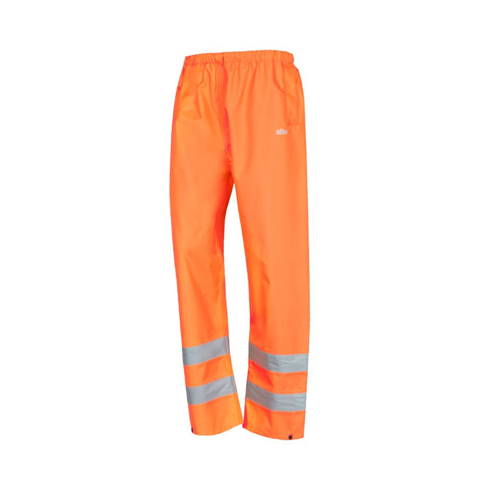 Spodnie ostrzegawcze ochronne z elastycznym pasem Site Huske pomarańczowe L W26 L44