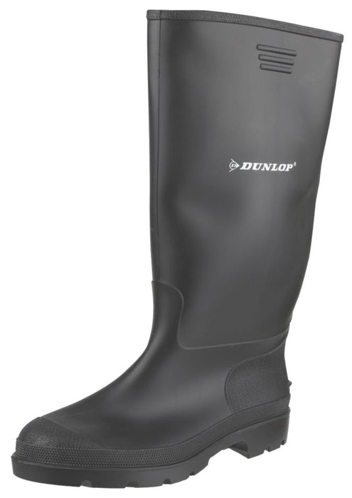 Dunlop Pricemaster 380PP, botas de agua sin elementos de seguridad y sin metal, negro, talla 12
