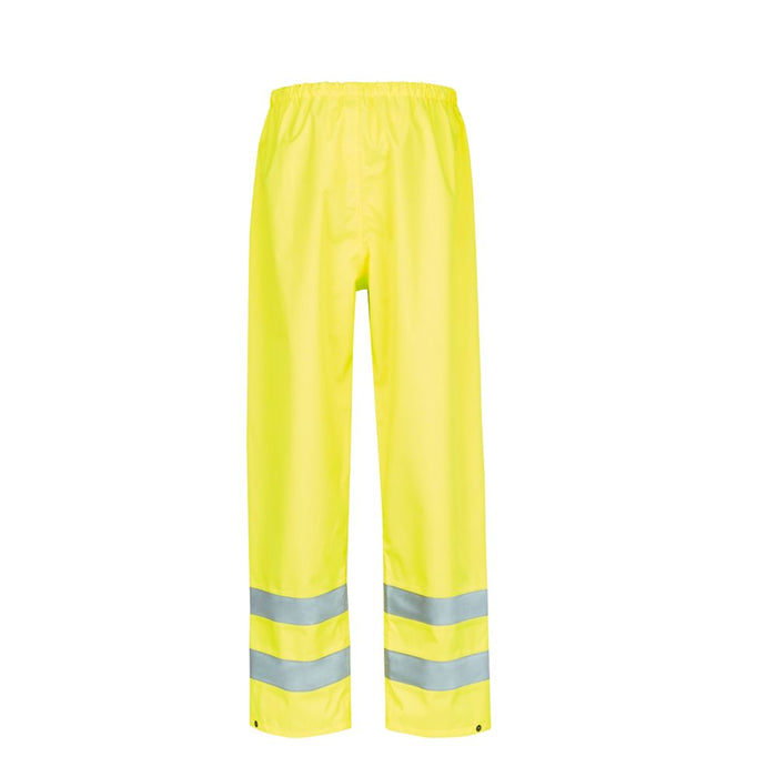 Site Huske, sobrepantalón de alta visibilidad con cintura elástica, amarillo, talla L (cintura 26", largo 44")