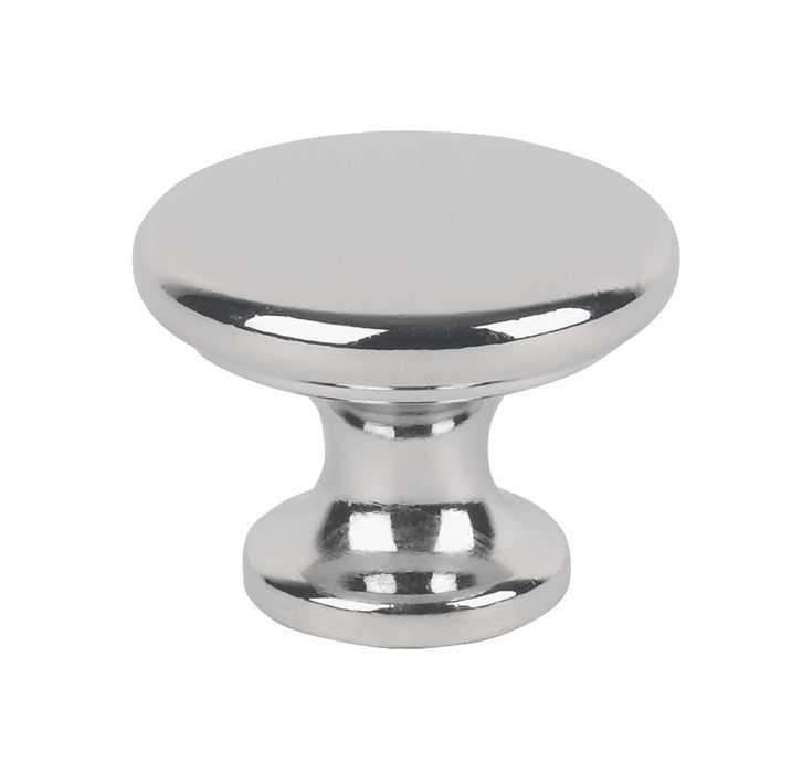 Traditional Classic Disc Knobs Polished Chrome 30mm 2 Pack