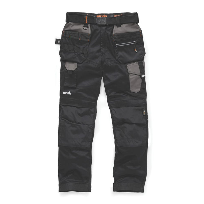 Pantalon de travail Scruffs Pro Flex Holster noir tour de taille 34" longueur 34" 