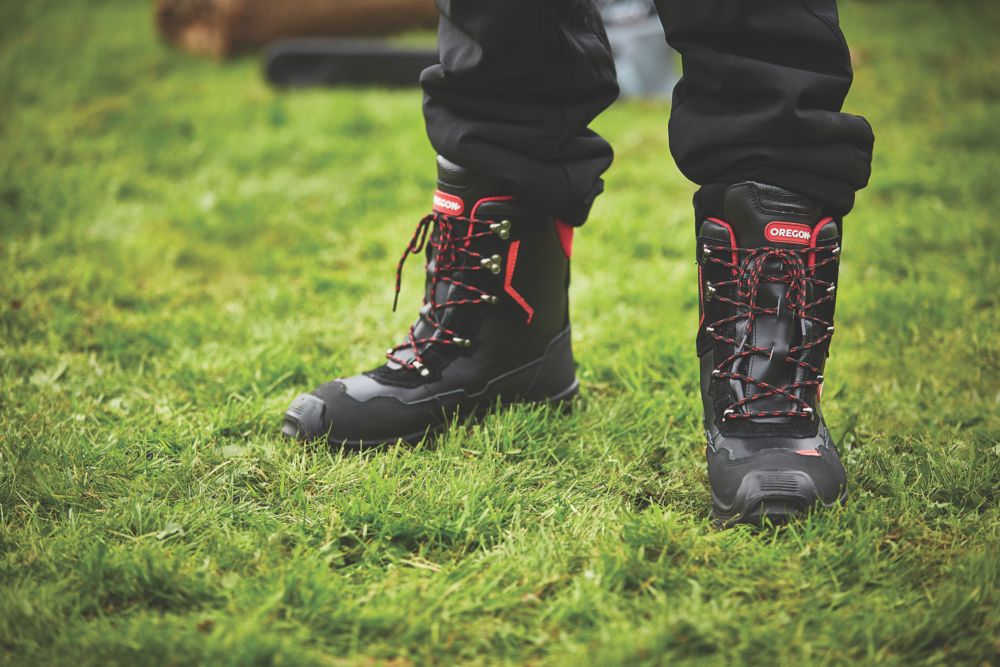 Chaussures de sécurité montantes pour le tronçonnage Oregon Yukon noires pointure 47