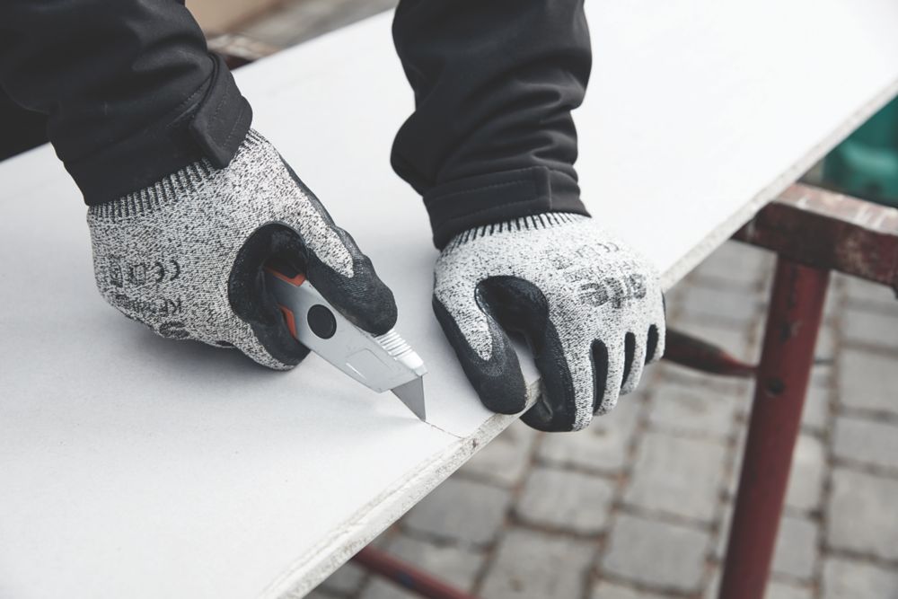 Site 520, guantes, gris/negro, talla XL