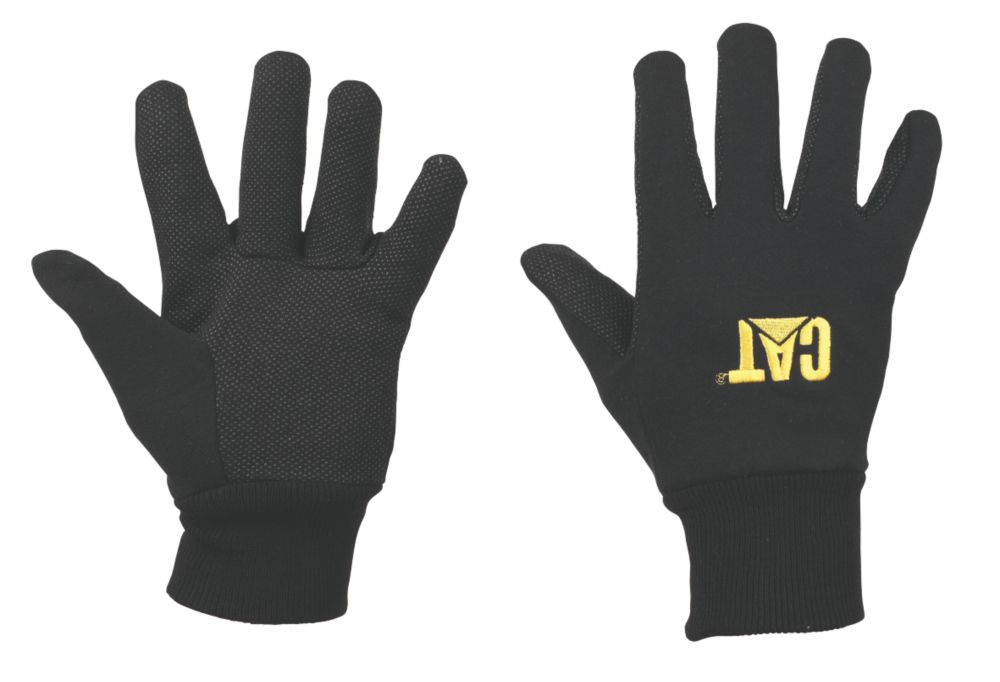 CAT Jersey, guantes con palma Microdot, negro, talla L
