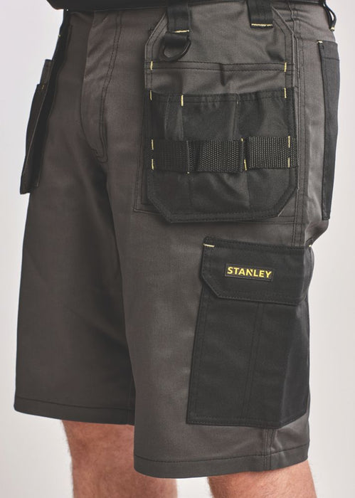 Stanley Lincoln, pantalón corto de trabajo con bolsillos de pistolera, gris (cintura 34")