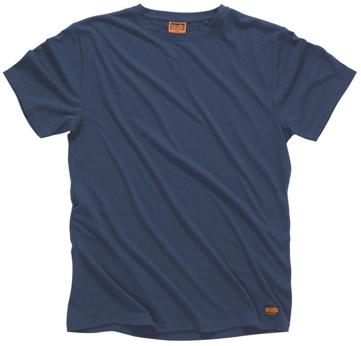 Scruffs Worker, camiseta de manga corta, azul marino, talla M (pecho 42")
