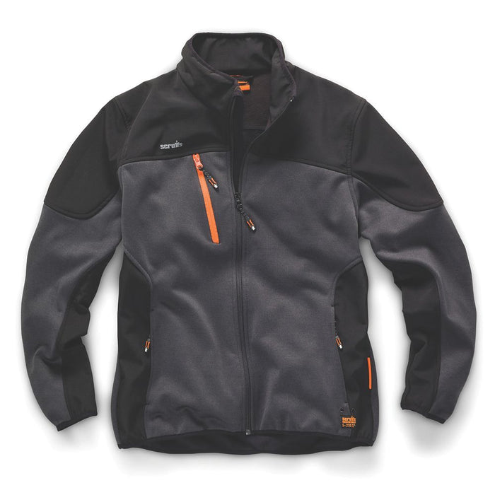 Scruffs Trade Tech, chaqueta softshell, gris carbón, talla L (pecho 44/46")