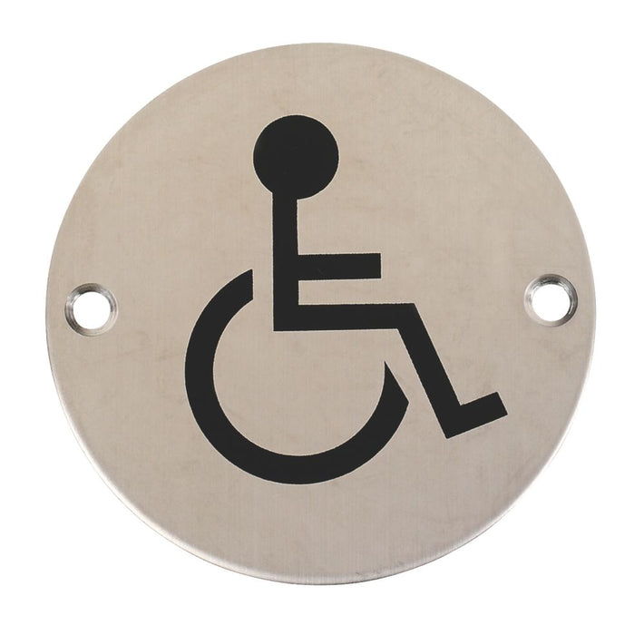 Disabled Toilet Sign 76mm