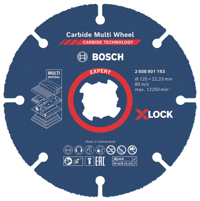 Bosch, rueda múltiple para madera/metal/plástico Expert de 5" (125 mm) x 1 x 22,23 mm