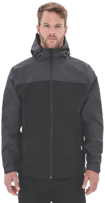 Site Ninebark, chaqueta impermeable, gris/negro, talla M (pecho 39")
