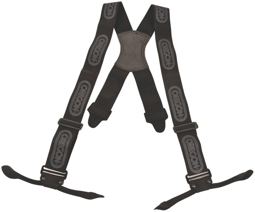 Bretelles pour pantalon de bûcheron Oregon noires à fixation par boutonnière
