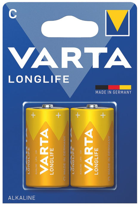 Varta - Pila alcalina Longlife C, pack de 2