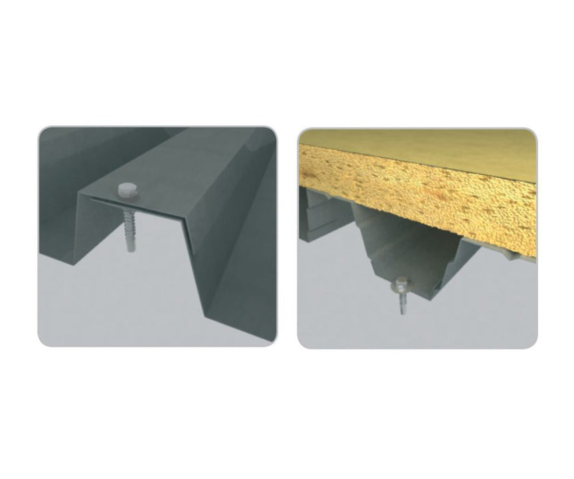 Tornillos autoperforantes de doble punta para tejados de madera Easydrive con brida, 6,3 mm x 45 mm, pack de 100