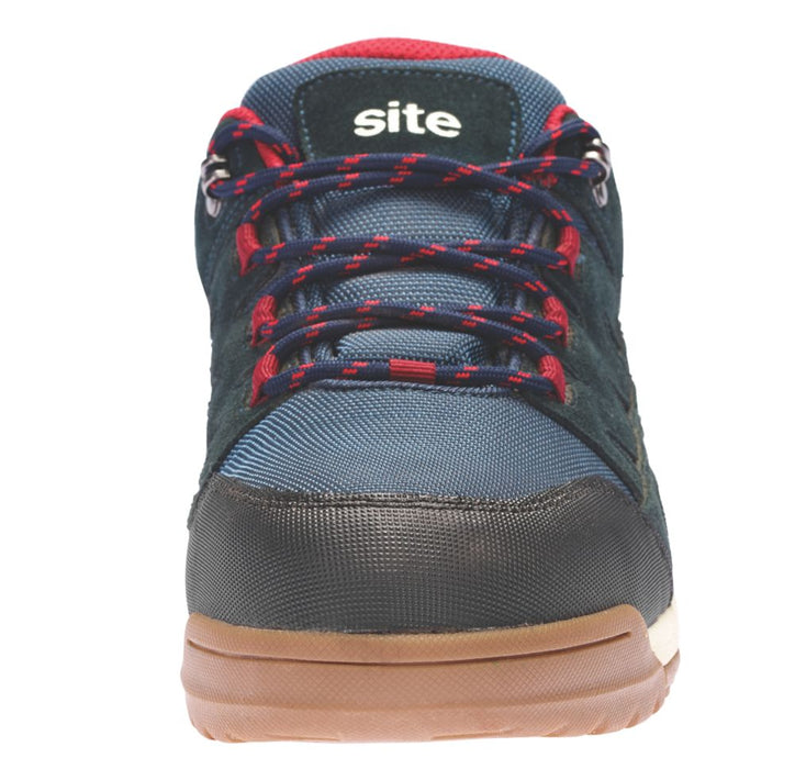 Site Scoria   Safety Trainers Navy Blue & Red Size 10