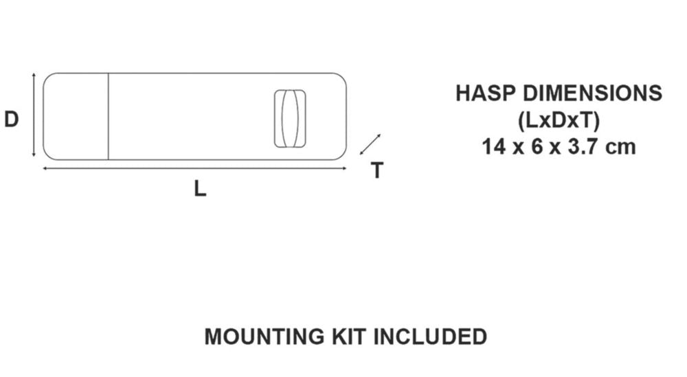 Master Lock Hasp & Staple Zinc-Plated Cast Steel 140mm