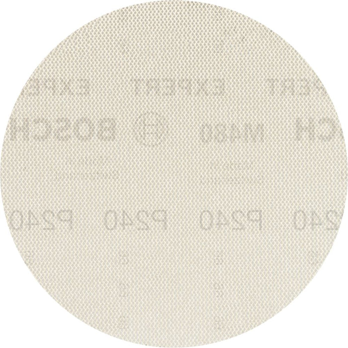 Bosch, discos de lijado de grano 240 perforados M480 de 150 mm, pack de 5