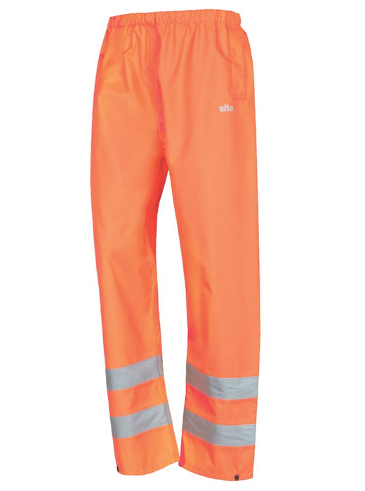 Spodnie ostrzegawcze ochronne z elastycznym pasem Site Huske pomarańczowe M W25 L43